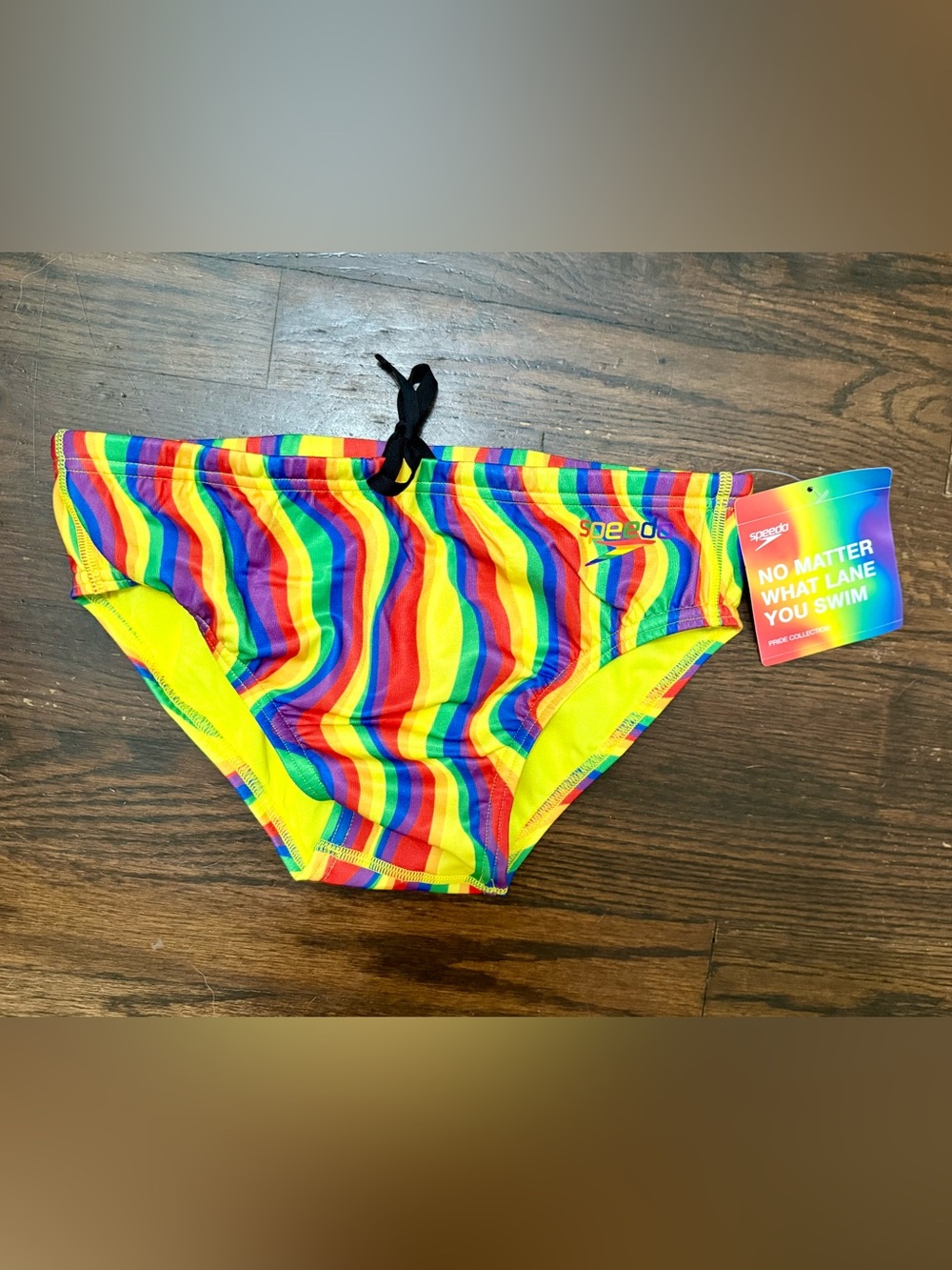Speedo Rainbow Pride Stripe Swim Briefs Size 28